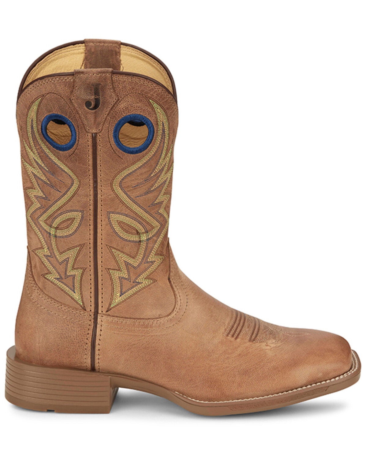 Image #2 - Justin Men's Pickett Western Boots - Broad Square Toe, Tan, hi-res