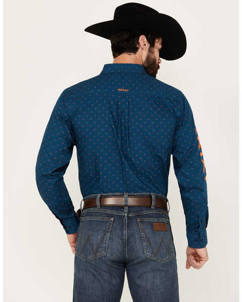 Image #4 - Ariat Men's Team Clarence Geo Print Long Sleeve Button-Down Western Shirt, , hi-res