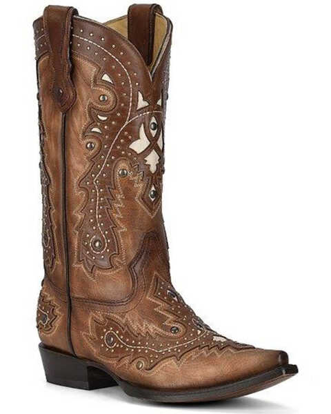 Corral Men's Western Boots - Snip Toe, Honey, hi-res