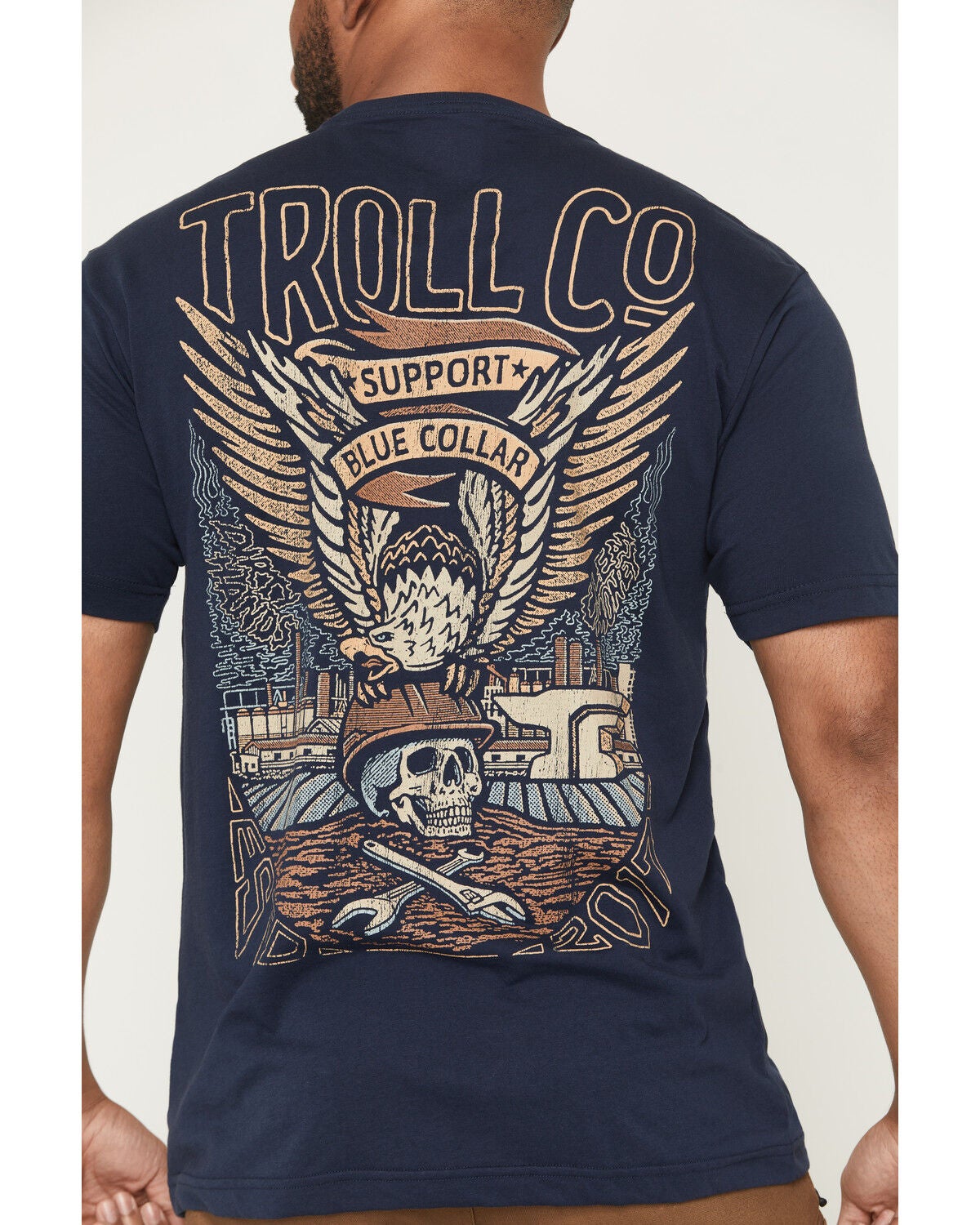 Image #4 - Troll Co Men's Grounded Short Sleeve Graphic T-Shirt, Navy, hi-res