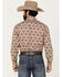 Image #4 - Rodeo Clothing Men's Southwestern Print Long Sleeve Snap Stretch Western Shirt , Tan, hi-res