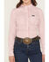 Image #3 - Wrangler Retro Women's Striped Print Long Sleeve Snap Stretch Western Shirt, Red, hi-res