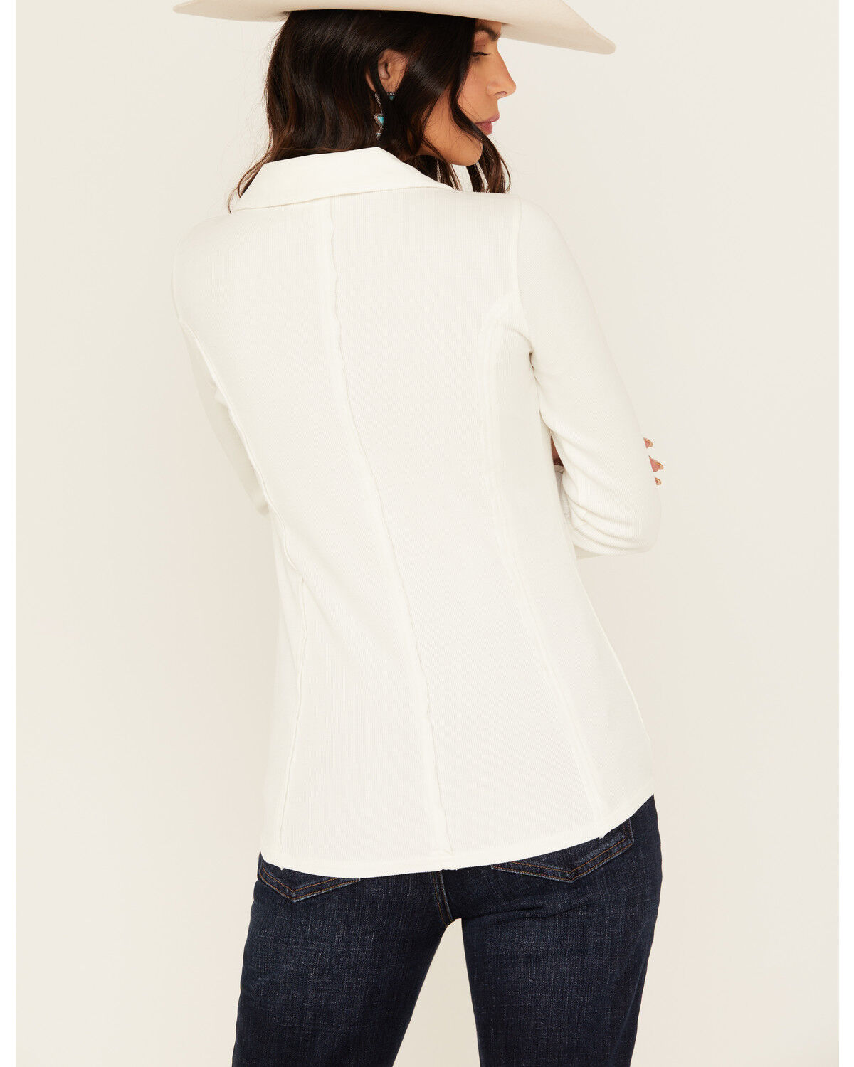 Image #4 - Idyllwind Women's Ravenwood Solid Long Sleeve Snap Shirt, Ivory, hi-res