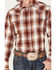 Image #3 - Wrangler Retro Men's Plaid Print Long Sleeve Snap Western Shirt, Wine, hi-res