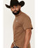 Image #2 - Cowboy Hardware Men's Just Rope It Short Sleeve Graphic T-Shirt, Brown, hi-res