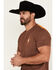 Image #3 - RANK 45&reg; Men's Jarred Southwestern Logo Short Sleeve Graphic T-Shirt, Coffee, hi-res