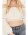 Image #3 - Revel Women's Eyelet Off The Shoulder Long Sleeve Top, White, hi-res