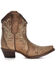 Image #2 - Corral Women's Embroidered Ankle Booties - Snip Toe , Tan, hi-res