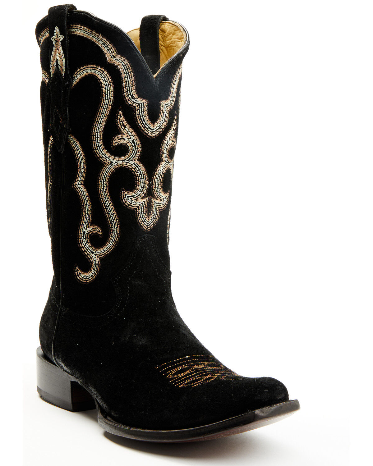 Image #1 - Corral Men's Roughout Embroidered Western Boots - Square Toe, Black, hi-res