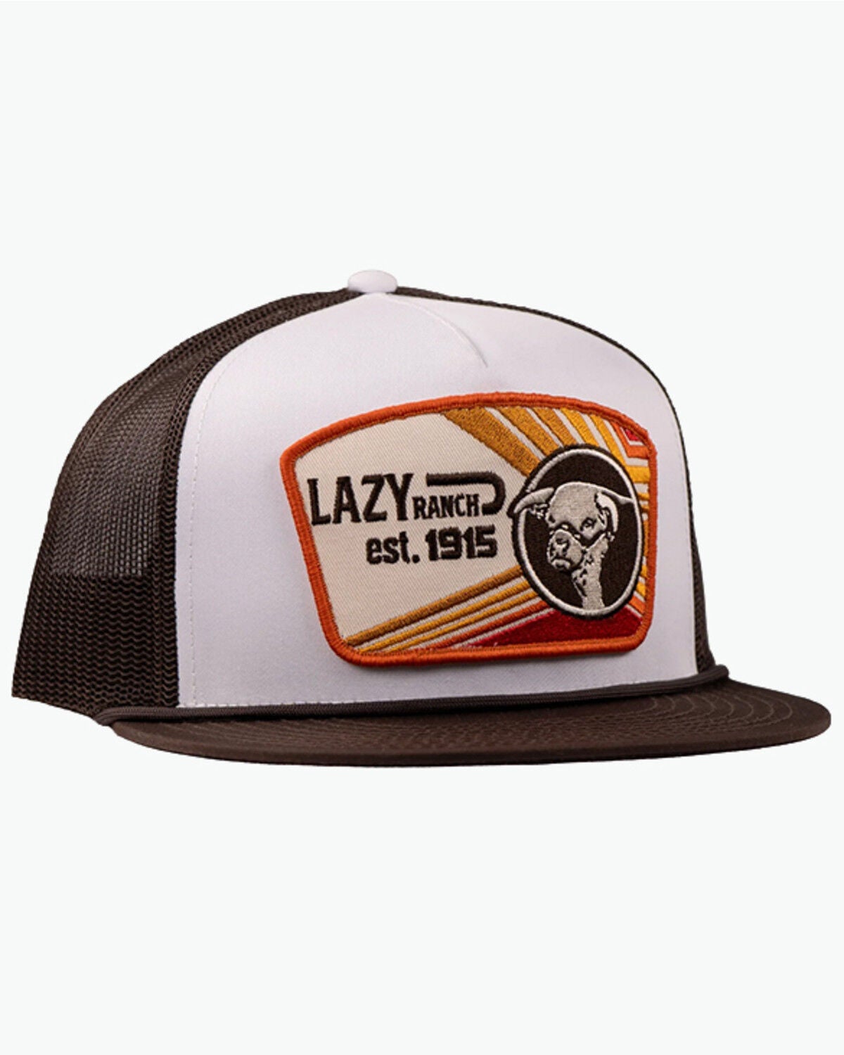 Lazy J Ranch Wear Men's Daybreak Ball Cap, Cream/brown, hi-res
