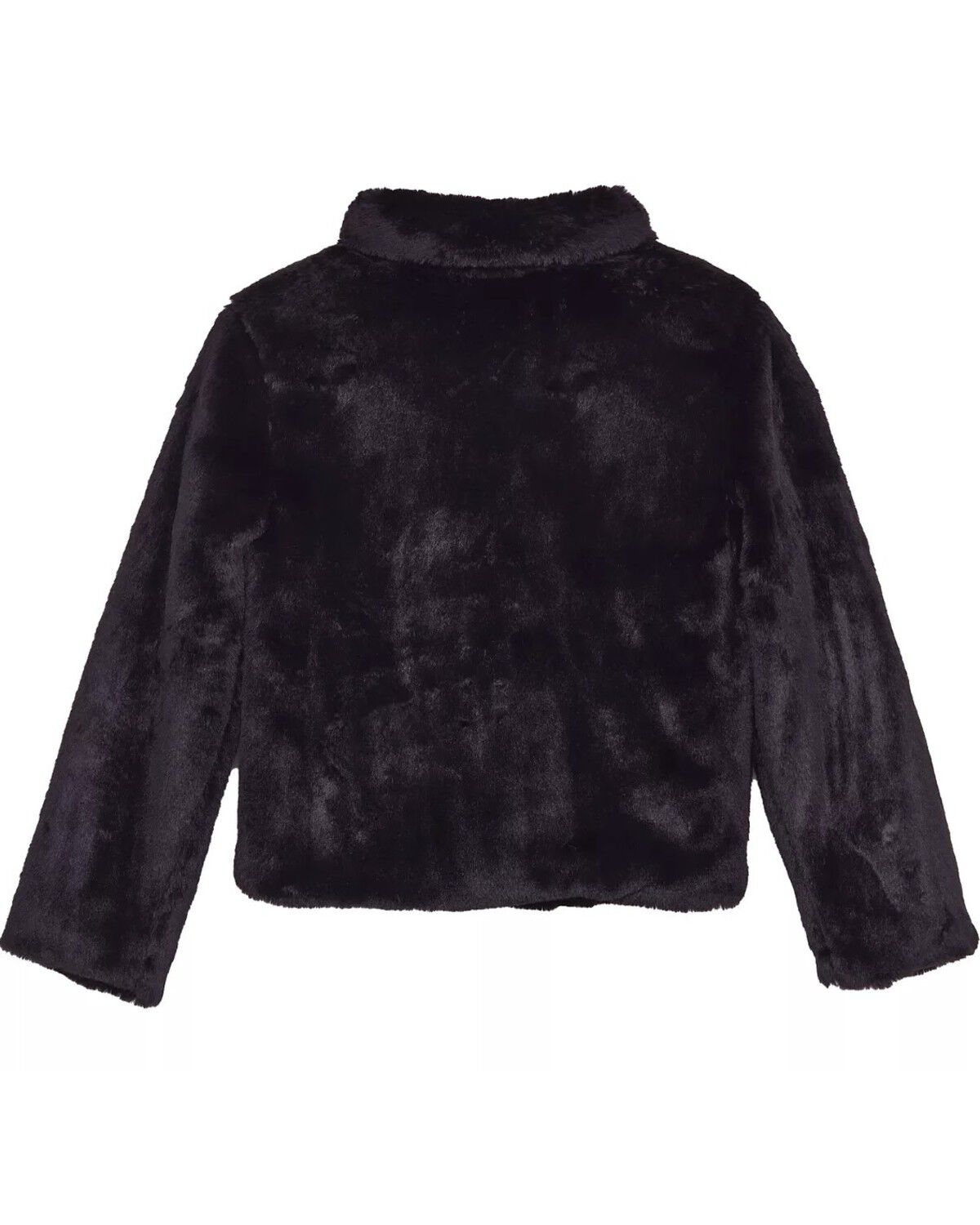 Image #2 - Urban Republic Girls' Faux Fur Moto Jacket, Black, hi-res