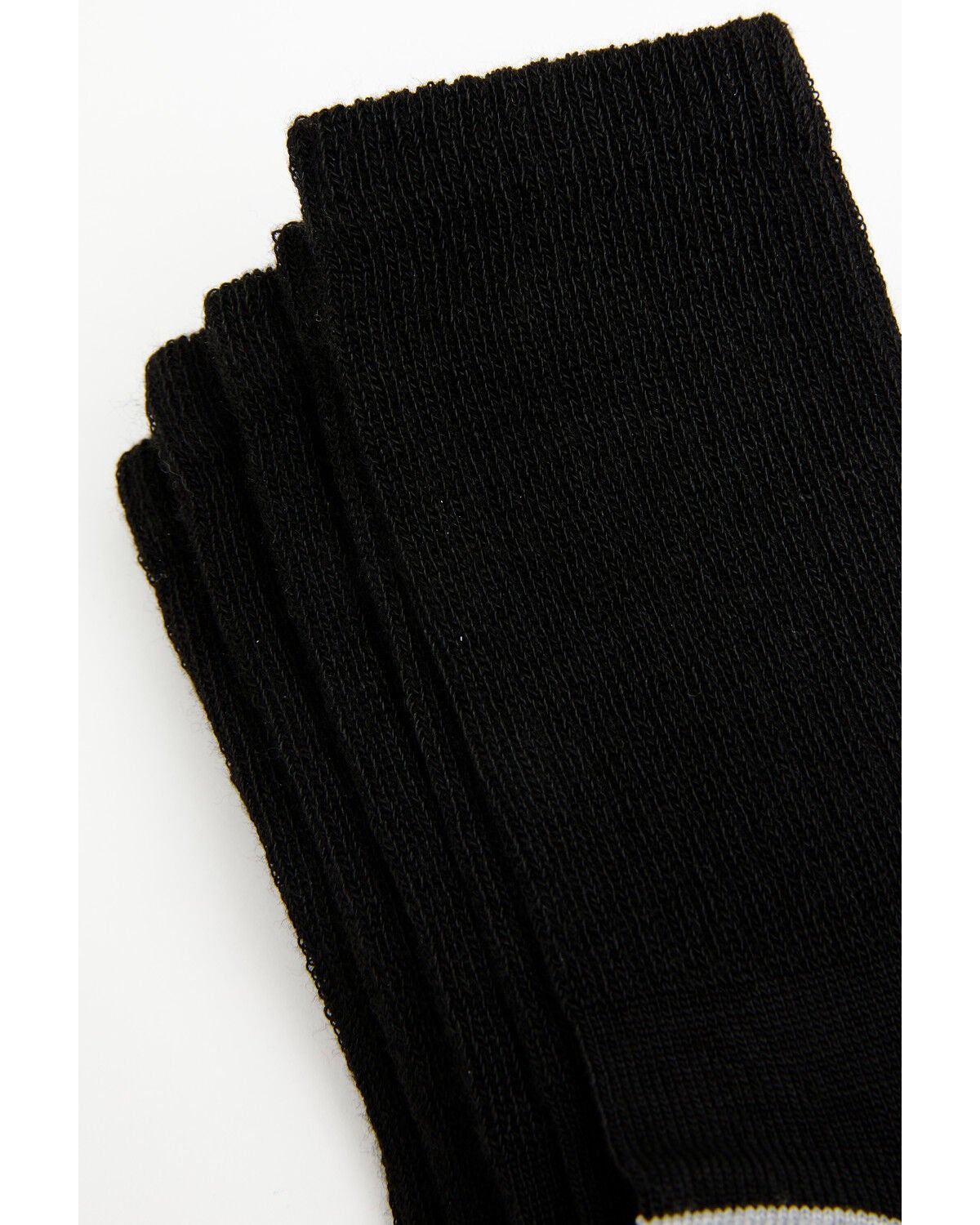 Image #3 - Boot Barn Kids' Basic Ultra Light Crew Socks - 3 Pack, Black, hi-res