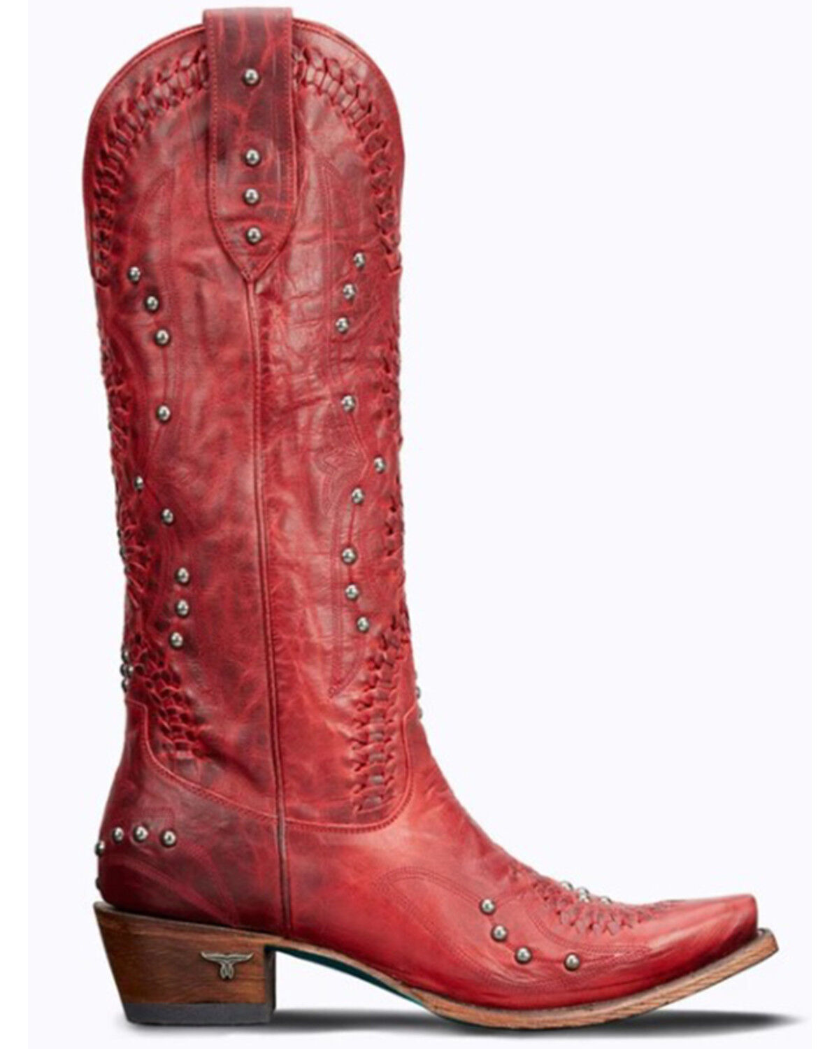 Image #1 - Lane Women's Cossette Tall Western Boots - Snip Toe, Ruby, hi-res