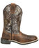 Image #2 - Smoky Mountain Little Girls' Sadie Western Boots - Broad Square Toe, Brown, hi-res