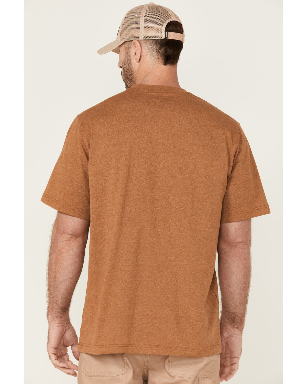 Image #4 - Hawx Men's Rust Copper Force Heavyweight Short Sleeve Work Pocket T-Shirt, Rust Copper, hi-res
