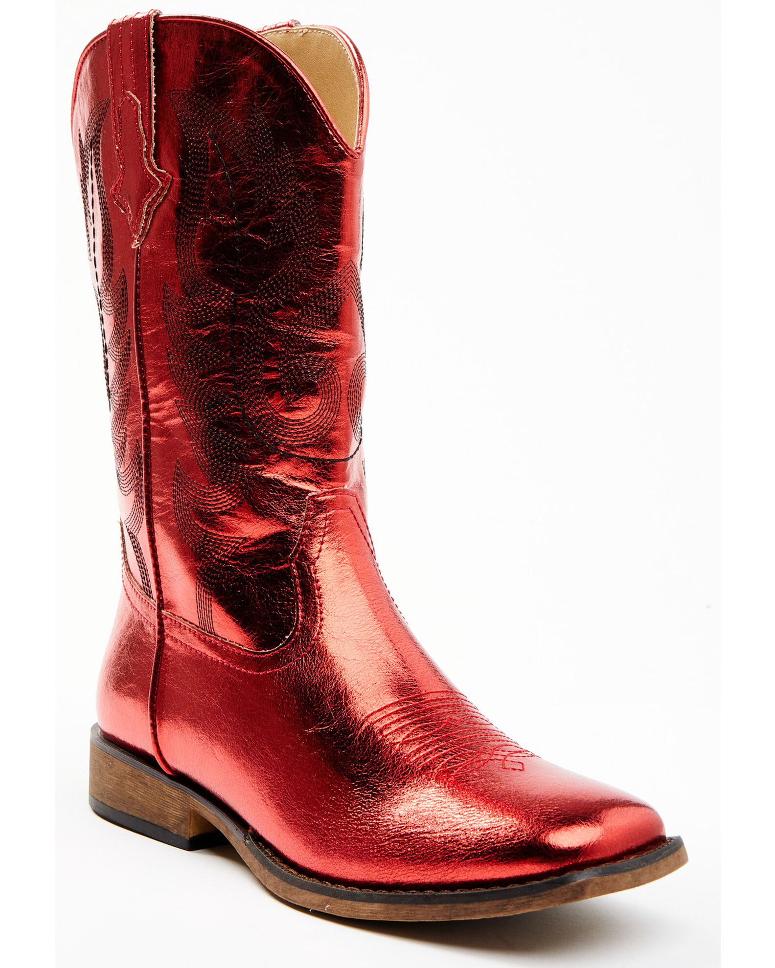 Girls red top western boots