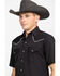 Image #5 - Ely Short Sleeve Black Western Shirt, Black, hi-res