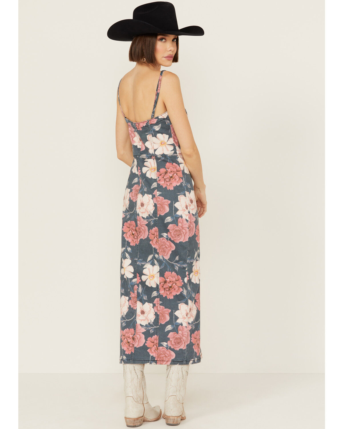Image #4 - Driftwood Women's Floral Sweetheart Masquerade Noir Midi Dress, Black, hi-res