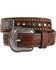 Nocona Belt Co. Unisex-Kid Rhinestone Hair-On-Hide Leather Belt , Brown, hi-res