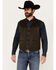 Image #1 - Cody James Men's Pancho Villa Oilskin Button-Front Western Vest, Brown, hi-res