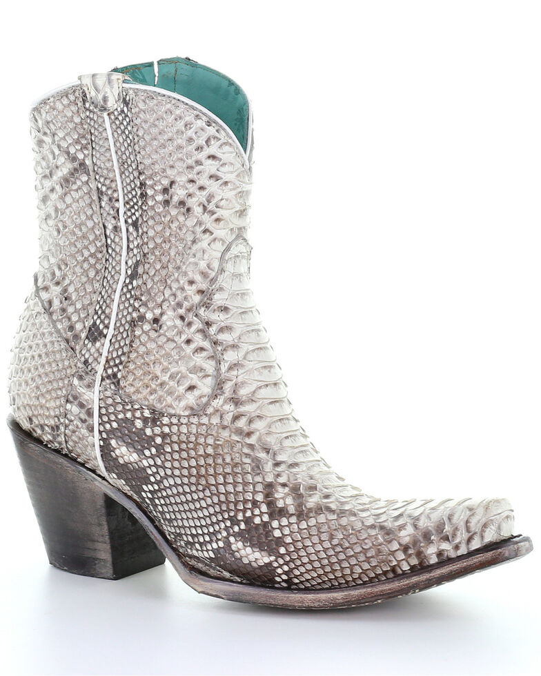 Corral Women's Python Western Booties - Snip Toe, Python, hi-res