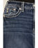 Image #2 - Miss Me Women's Dark Wash Denim Midi Skirt, Dark Wash, hi-res
