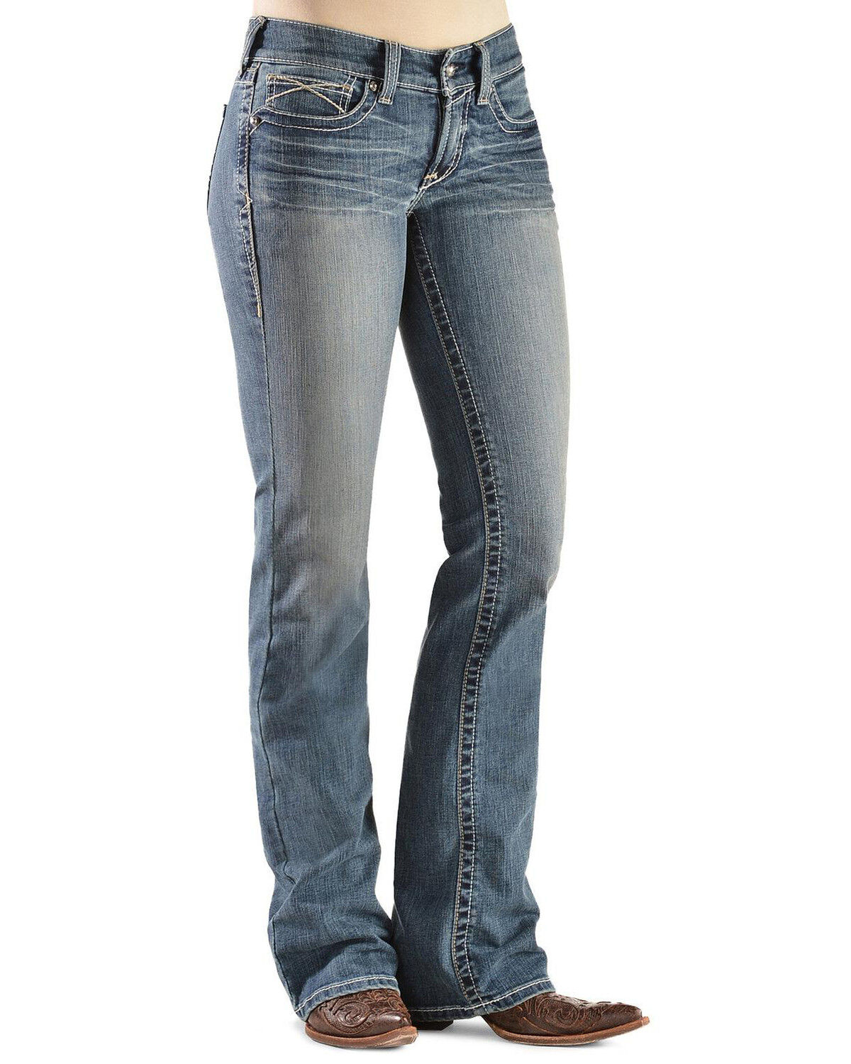 Image #4 - Ariat Women's Rainstorm Riding Jeans, Denim, hi-res