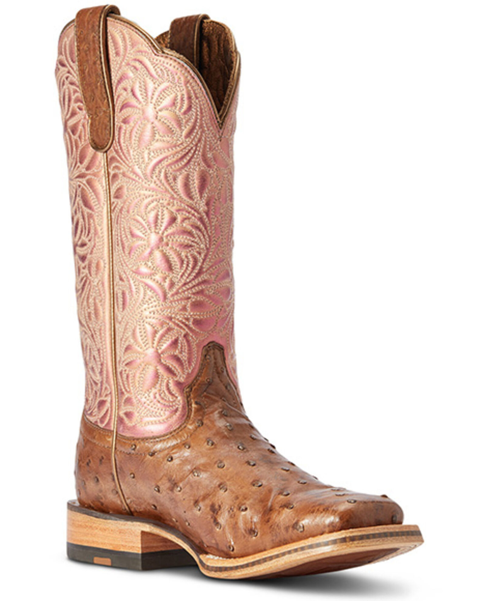 Womens ostrich square toe boots online