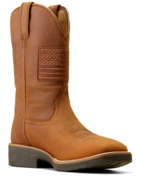 Image #1 - Ariat Men's Ridgeback Country Waterproof Performance Western Boots - Broad Square Toe , Brown, hi-res