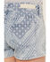 Image #4 - Rock & Roll Denim Girls' Light Wash Bandana Print Shorts, Blue, hi-res