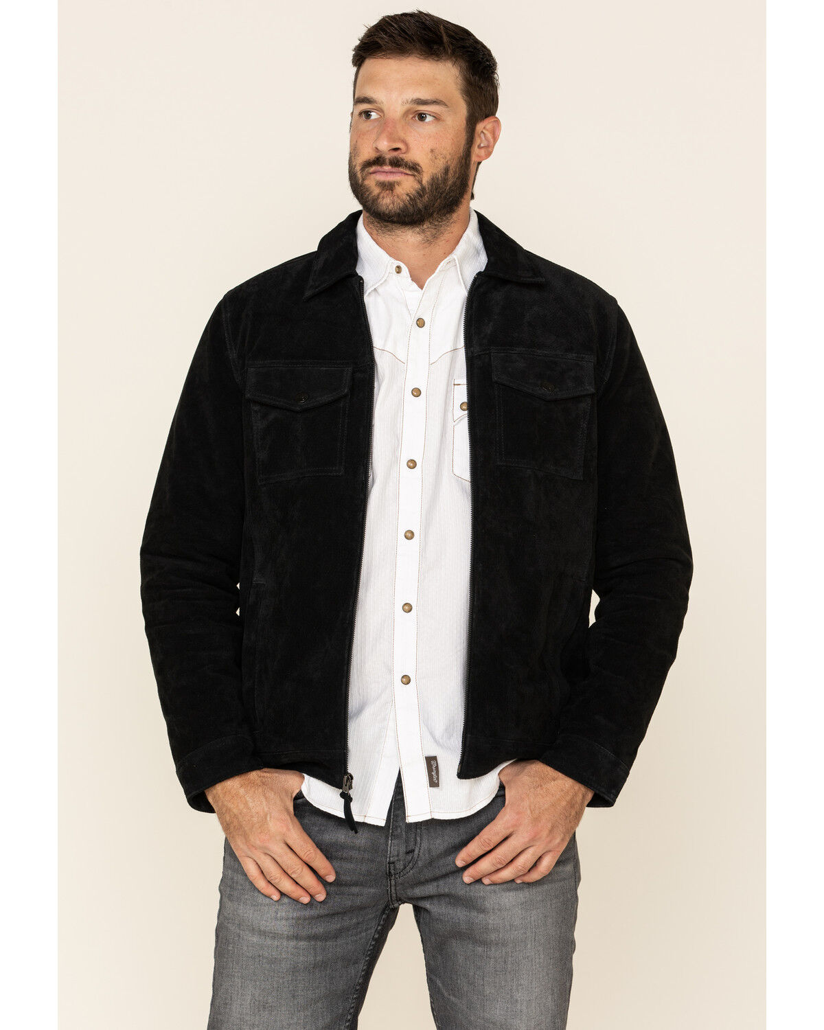 Image #1 - Moonshine Spirit Men's Black Cromwell Suede Roadie Jacket , , hi-res