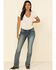 Wrangler Women's Retro Sadie Embroidered Pocket Low Rise Bootcut Jeans, Indigo, hi-res