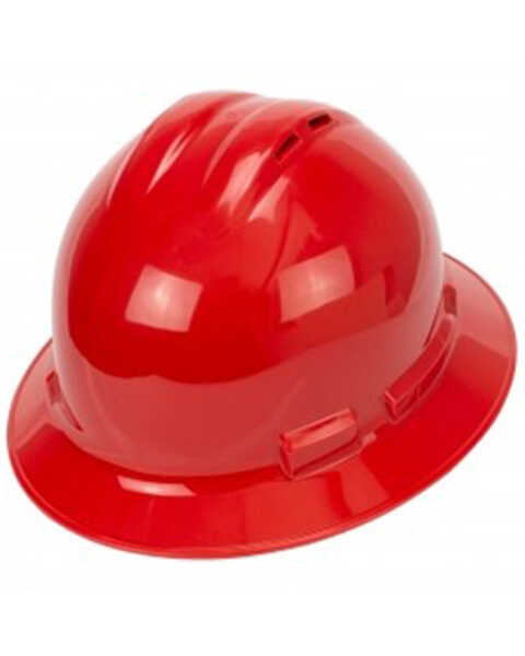 Image #1 - Radians Men's Red Quartz Vented Full Brim Hard Hat , Red, hi-res