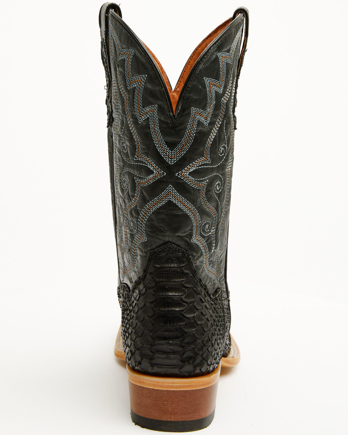 Image #5 - Dan Post Women's Exotic Python Western Boots - Broad Square Toe, Black, hi-res