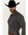 Image #2 - Kimes Ranch Men's Blackout Long Sleeve Snap Western Shirt, Charcoal, hi-res