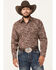 Image #1 - Stetson Men's Paisley Print Long Sleeve Snap Western Shirt, , hi-res