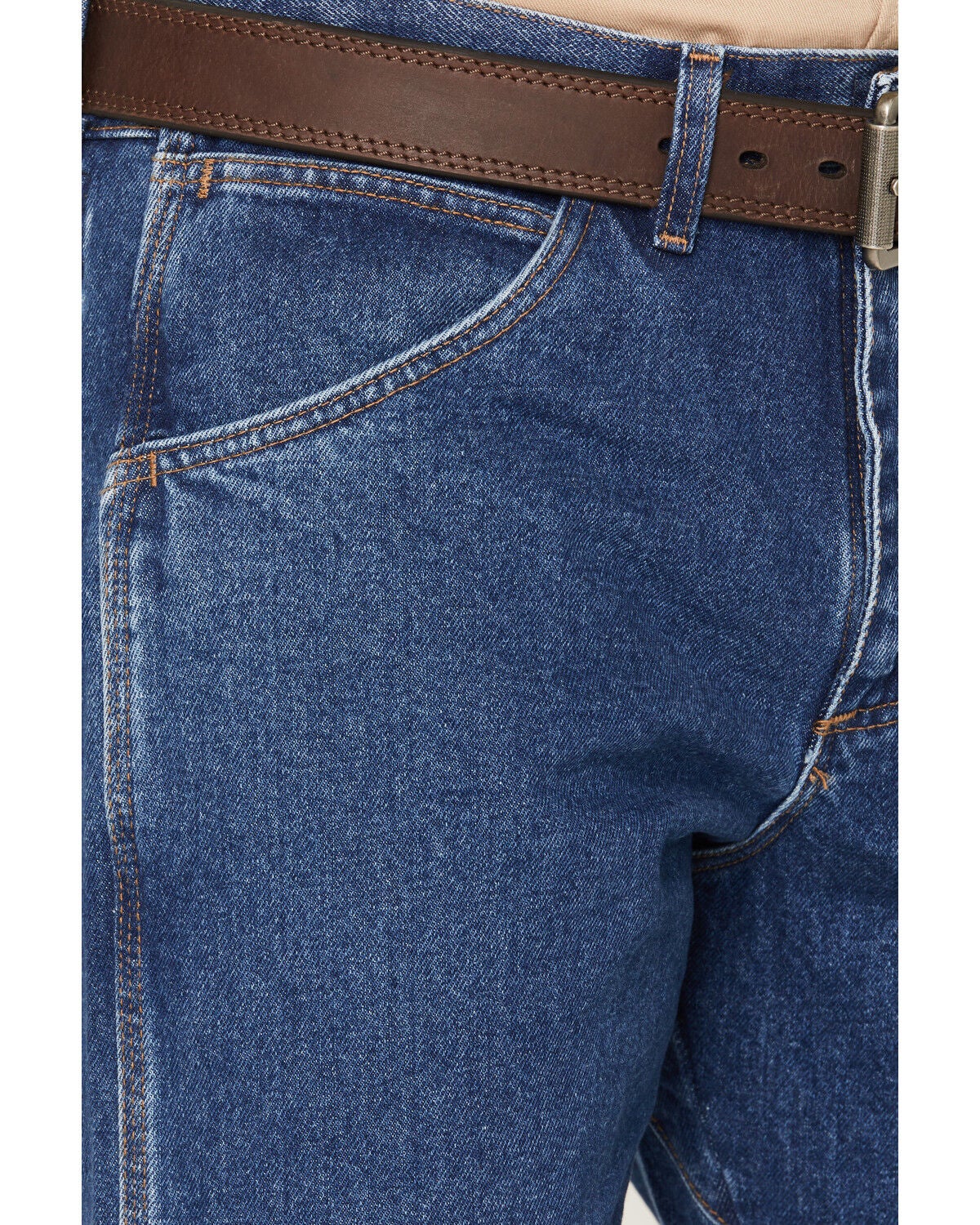 Image #3 - Wrangler Men's FR Relaxed Fit Work Jeans, Indigo, hi-res