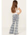 Image #3 - Rock & Roll Denim Girls' Southwestern Stripe Print Flare Jeans, Light Wash, hi-res