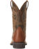Image #3 - Ariat Boys' Amos Leather Western Boot - Broad Square Toe , Brown, hi-res