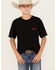 Ariat Boys' Western Flag Short Sleeve Graphic Tee, Black, hi-res