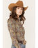 Image #2 - Cinch Women's Paisley Print Long Sleeve Button-Down Western Shirt, Multi, hi-res