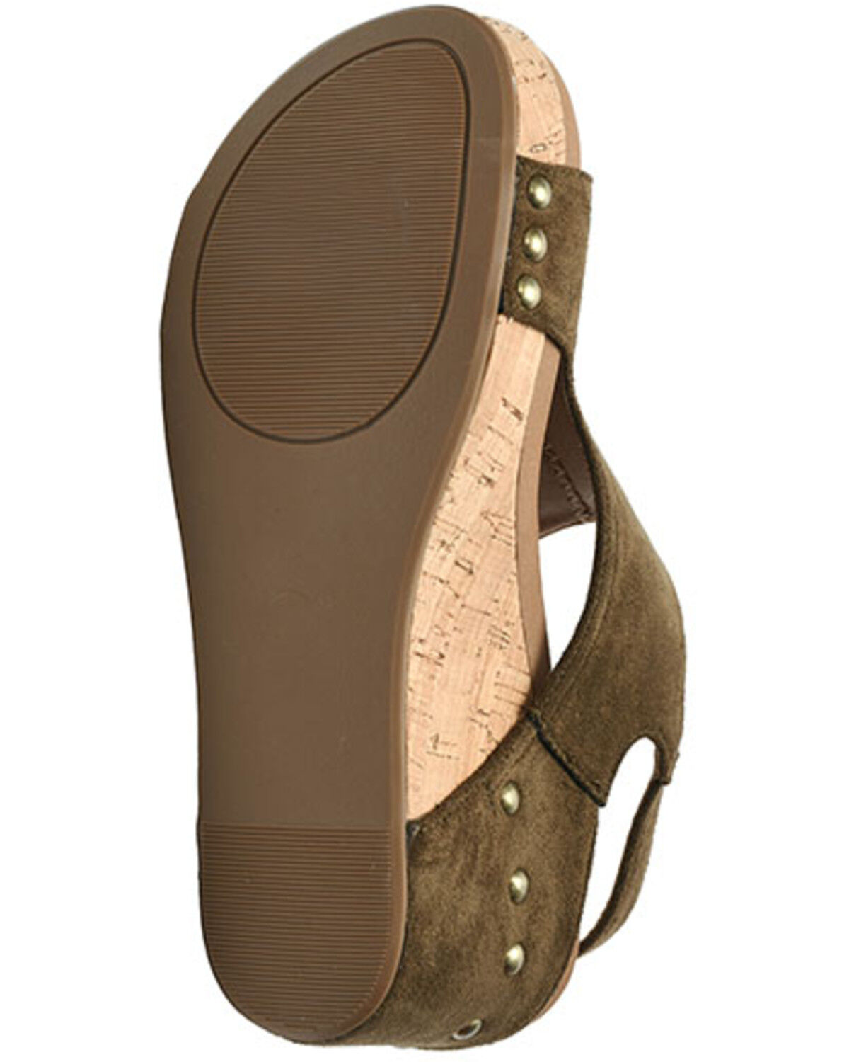 Image #5 - Corkys Women's Carley Wedge Sandals, Khaki, hi-res