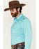 Image #2 - Scully Men's Gunfighter Long Sleeve Snap Western Shirt - Big, Turquoise, hi-res