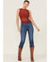 Beyond The Radar Women's Bossa Nova High Neck Sleeveless Lace Blouse, Rust Copper, hi-res