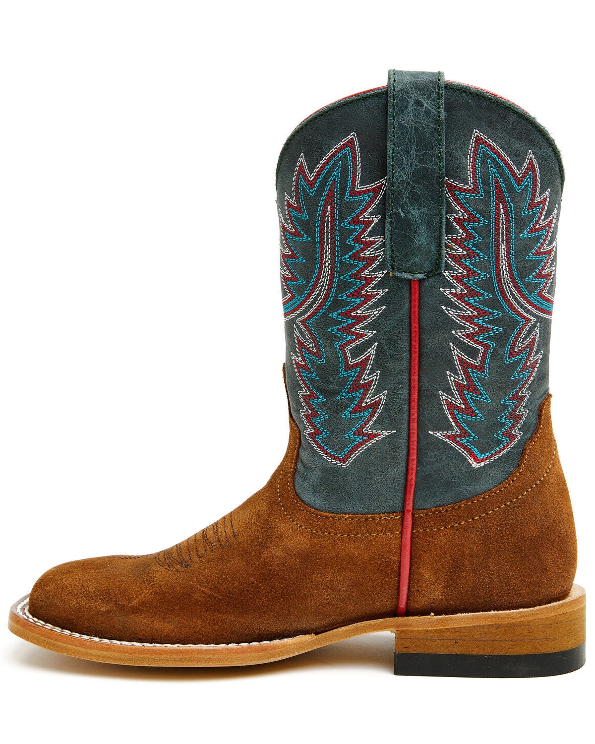 Image #3 - Horse Power Little Boys' Tobacco Suede Western Boots - Broad Square Toe, Tan, hi-res