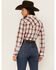 Wrangler Women's Essential Plaid Print Long Sleeve Snap Western Shirt, Red, hi-res
