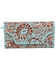 Myra Women's Peregrination Tooled Leather Wallet, Turquoise, hi-res