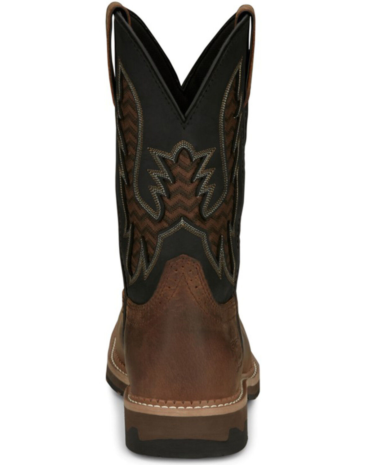 Image #5 - Justin Men's Stampede Bolt Pull On Western Work Boots - Nano Composite Toe, Brown, hi-res