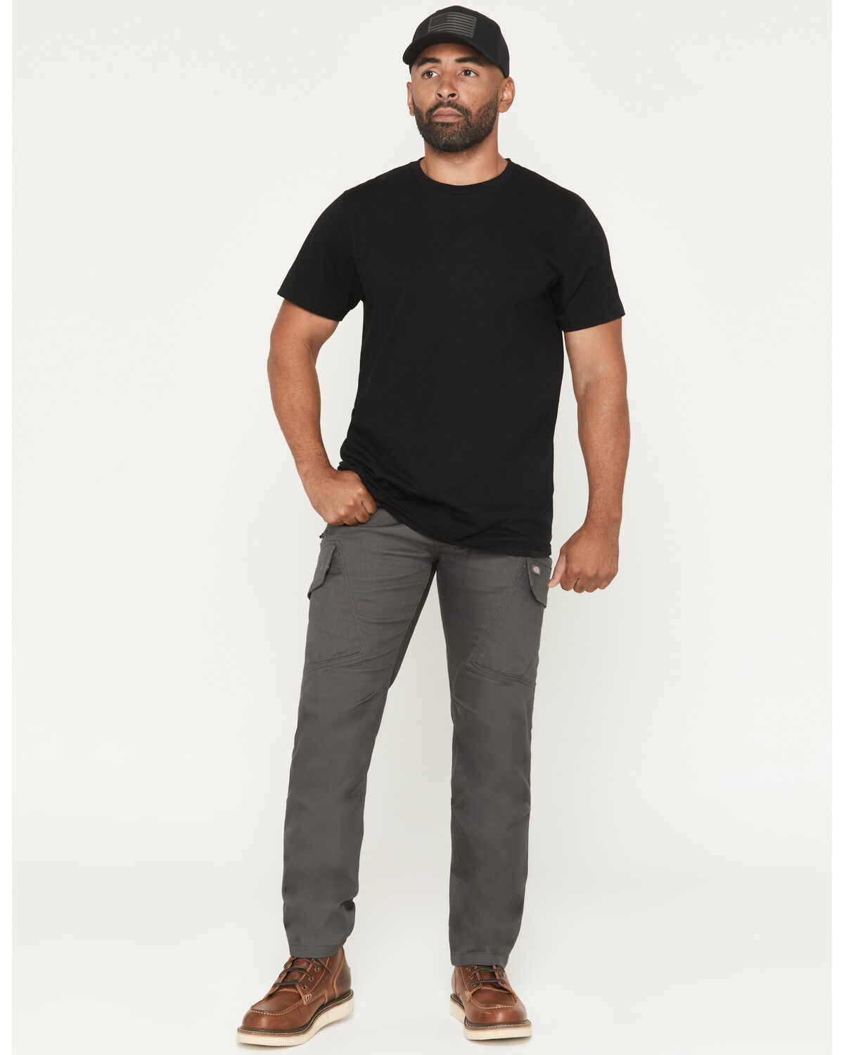 Image #1 - Dickies Men's Tradebuilt Duck Cargo Pants, Charcoal, hi-res
