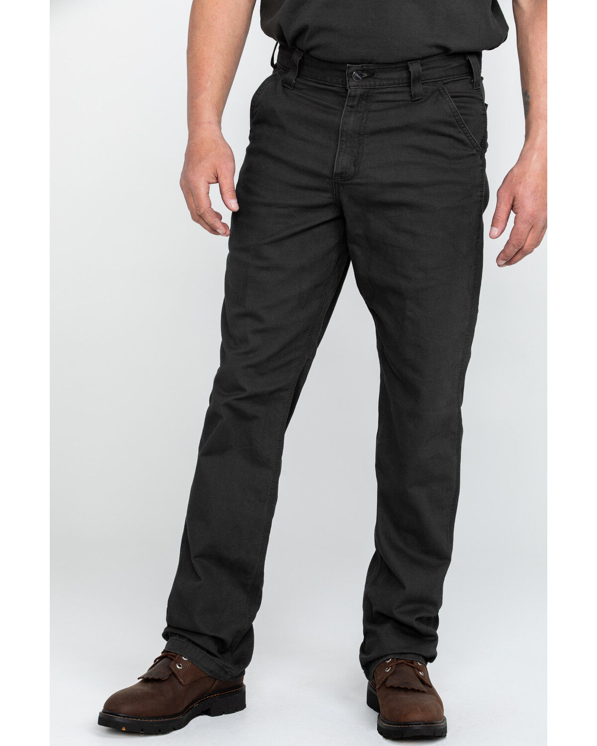 Image #2 - Carhartt Men's Peat Rugged Flex Rigby Dungaree Work Pants, Loden, hi-res